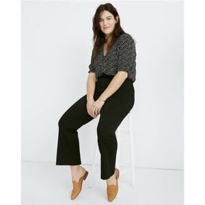 Madewell Pants Womens 27 Black Fraser Demi Bootcut Mini Flare High Rise Sleek